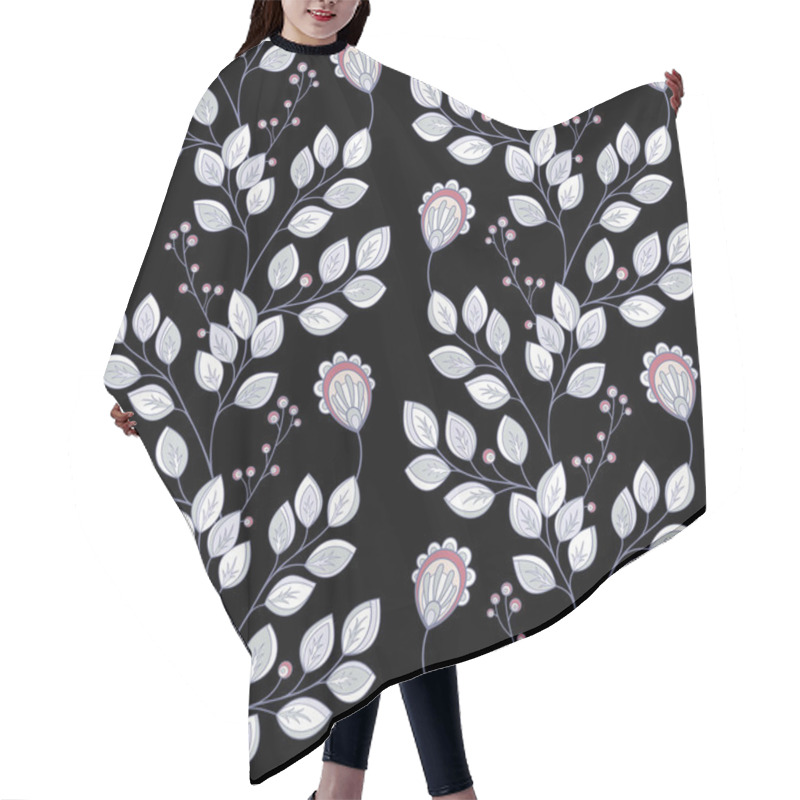 Personality  Seamless Floral Pattern Hair Cutting Cape