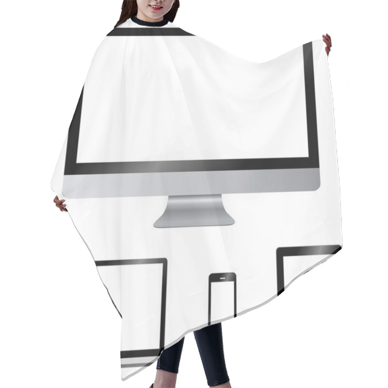 Personality  Modern Digital Computer Screen Hair Cutting Cape