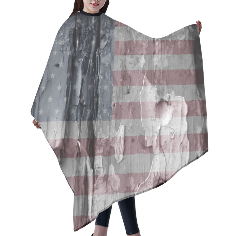 Personality  American Grunge Flag Hair Cutting Cape