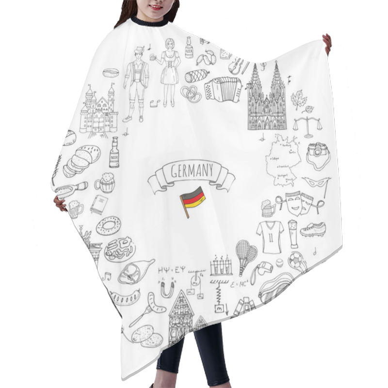 Personality  Germany Icons Set Hair Cutting Cape