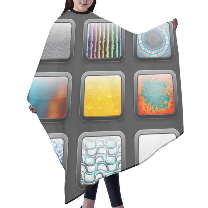 Personality  Background For The App Icons Set Hair Cutting Cape