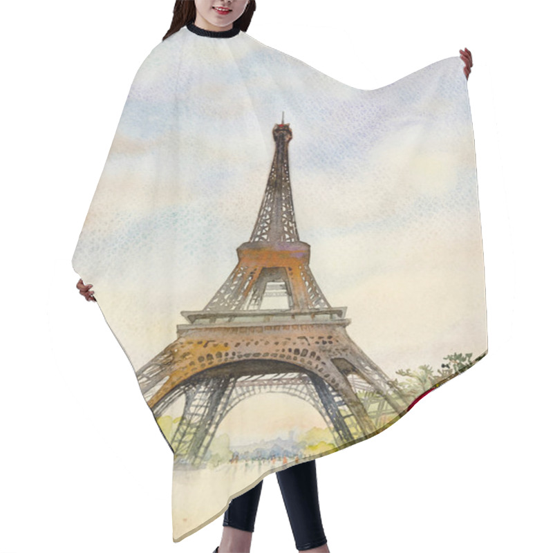 Personality  Paris European City Landscape. France, Eiffel Tower. Hair Cutting Cape