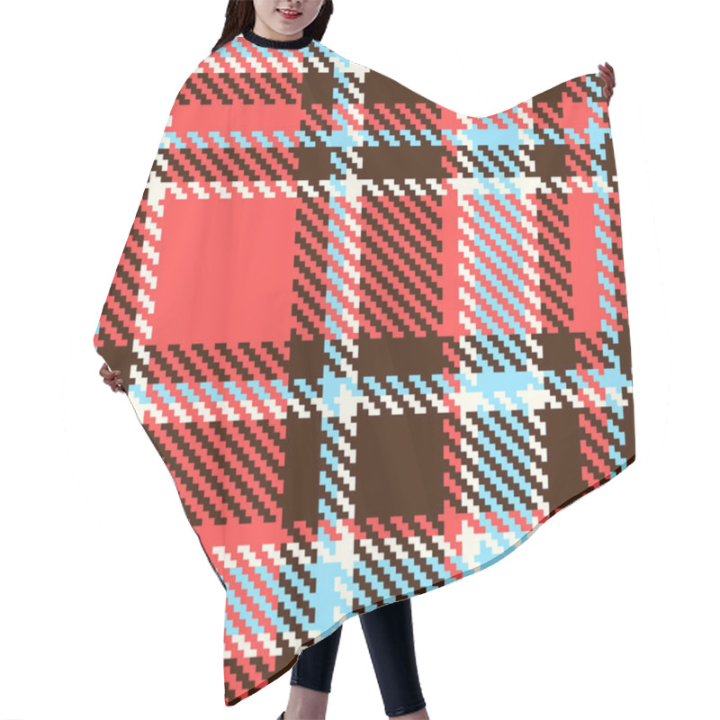 Personality  Seamless Checkered Vector Pattern Hair Cutting Cape