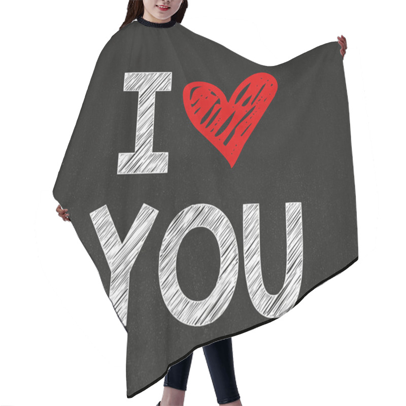 Personality  I Love You Message Hair Cutting Cape