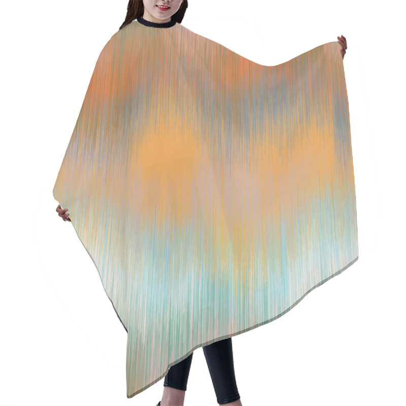 Personality  Soft Blurry Ikat Gradient Ombre Seamless Pattern Hair Cutting Cape