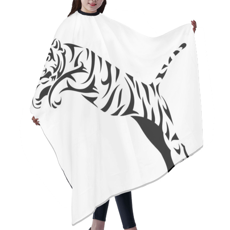 Personality  Tribal Tiger Jump Hair Cutting Cape