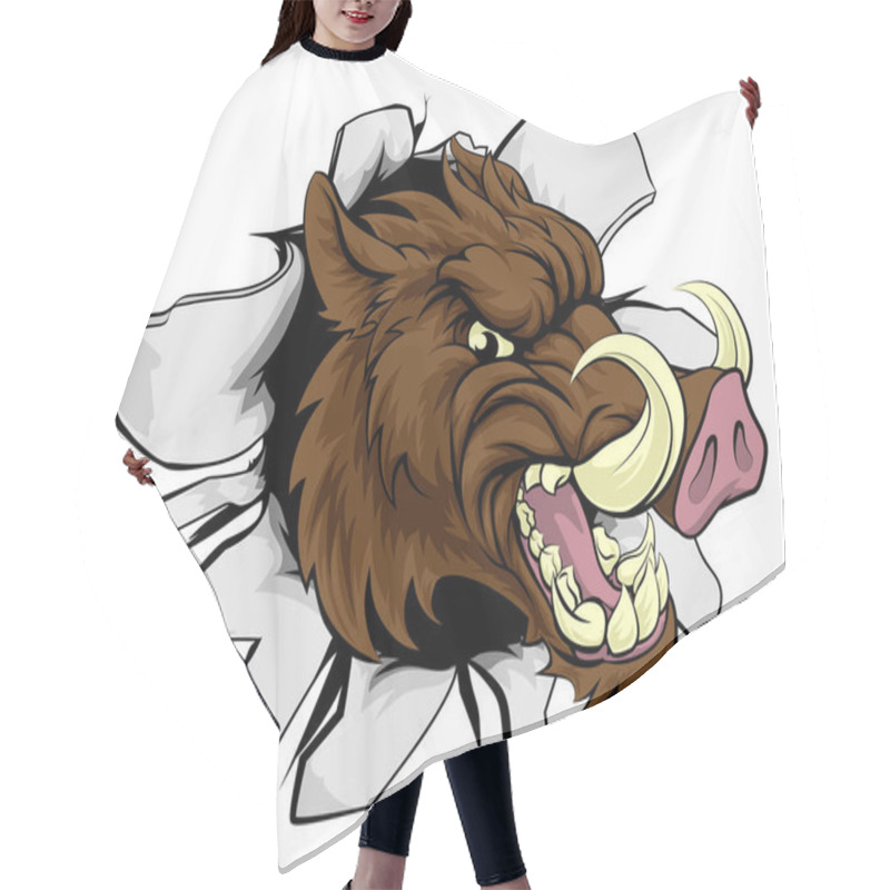 Personality  Boar Razorback Sports Mascot Hair Cutting Cape