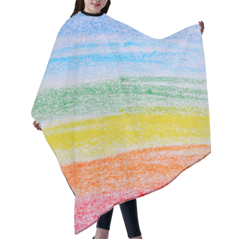 Personality  Rainbow Background Hair Cutting Cape