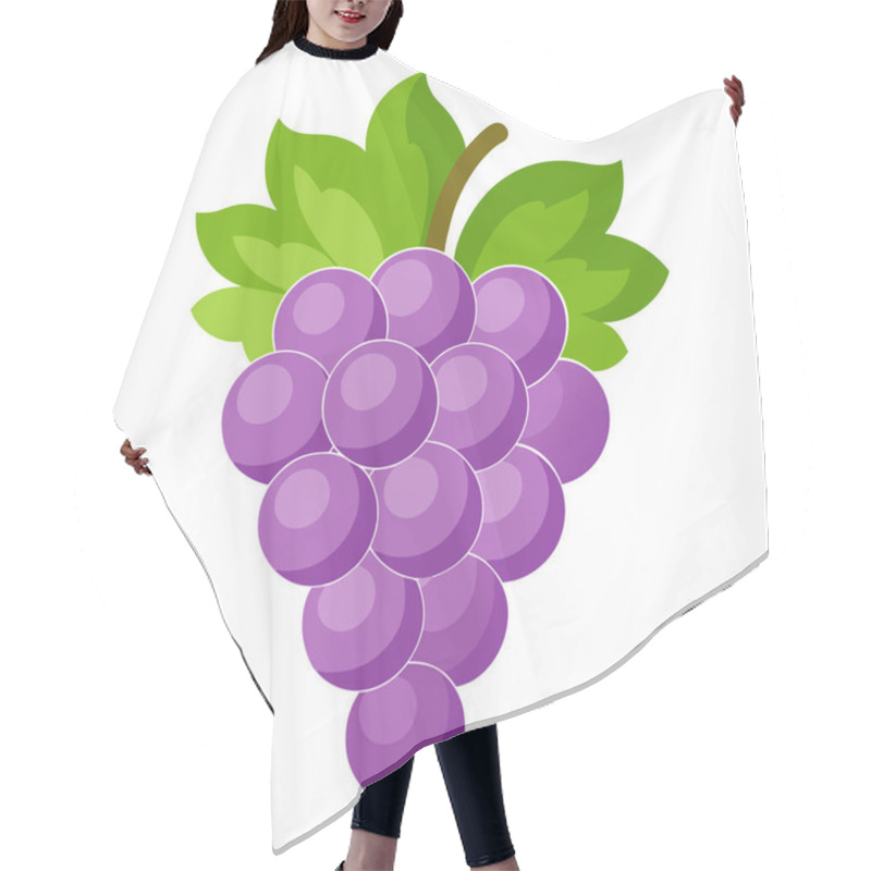 Personality  Fresh Grapes Illustration For Design Projects Hair Cutting Cape