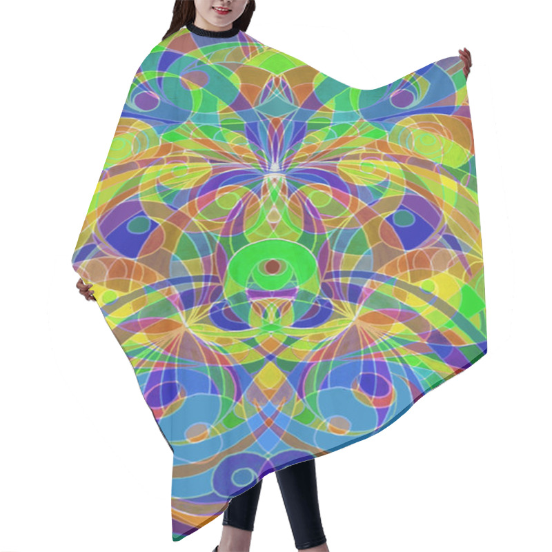 Personality  Digital Artworks Ethnic Style Hair Cutting Cape