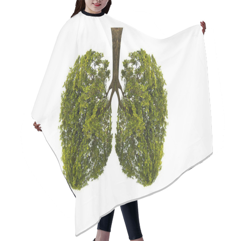 Personality  Lung Green Tree-shaped Images, Medical Concepts, Autopsy, 3D Dis Hair Cutting Cape