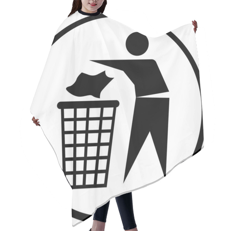 Personality  Throw Out The Trash Icon-Vector Iconic Hair Cutting Cape