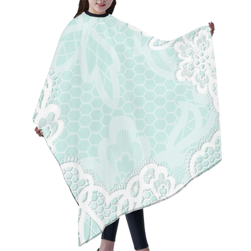 Personality  Lace Background With A Place For Text. Hair Cutting Cape