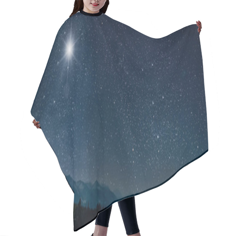 Personality  The Star Shines Over The Manger Of Christmas Of Jesus Christ. Hair Cutting Cape