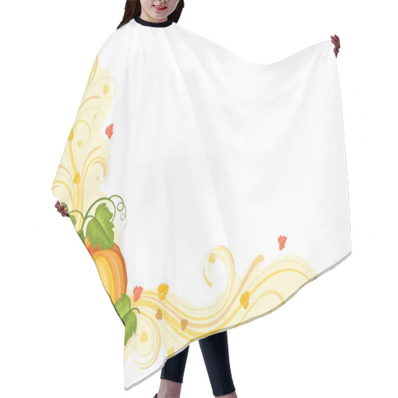 Personality  Autumn Harvest With Tasty Pumpkin Hair Cutting Cape