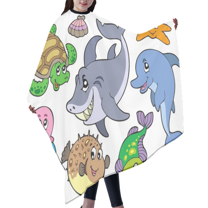 Personality  Happy Sea Animals Collection Hair Cutting Cape