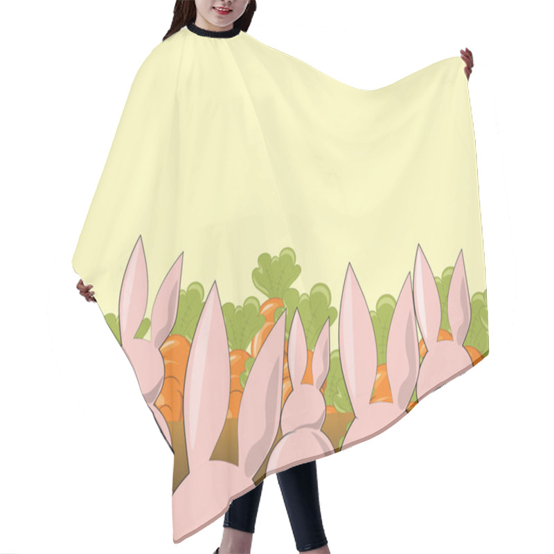 Personality  Bunny Rabbits In Carrots Hair Cutting Cape