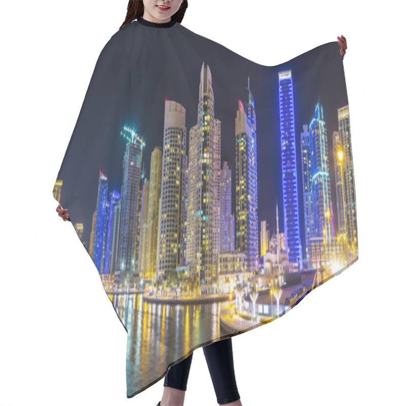 Personality  Panorama Of Dubai Marina Hair Cutting Cape