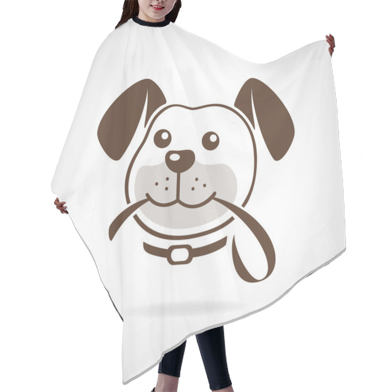 Personality  Dog With Leash Hair Cutting Cape