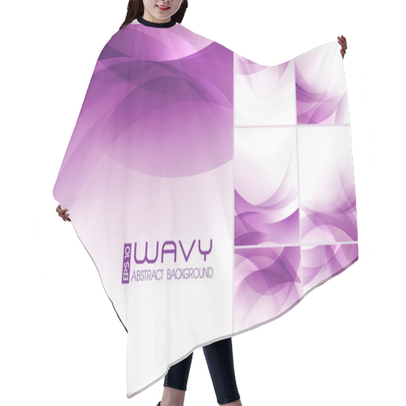 Personality  Wavy Abstract Background Hair Cutting Cape