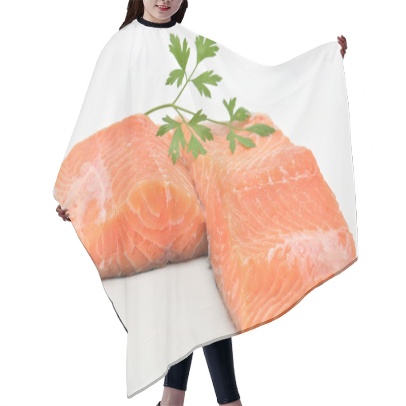 Personality  Raw Salmon Fillet Hair Cutting Cape