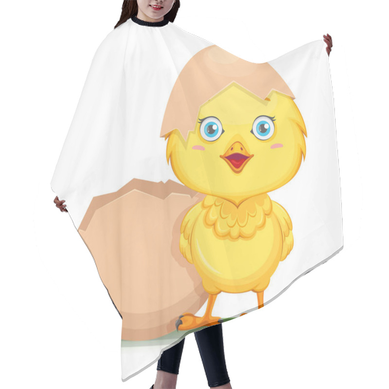 Personality  Cute Little Chick Hatched From An Egg. Happy Easter. Funny Baby Chicken In Shell. Stock Vector Illustration  Hair Cutting Cape