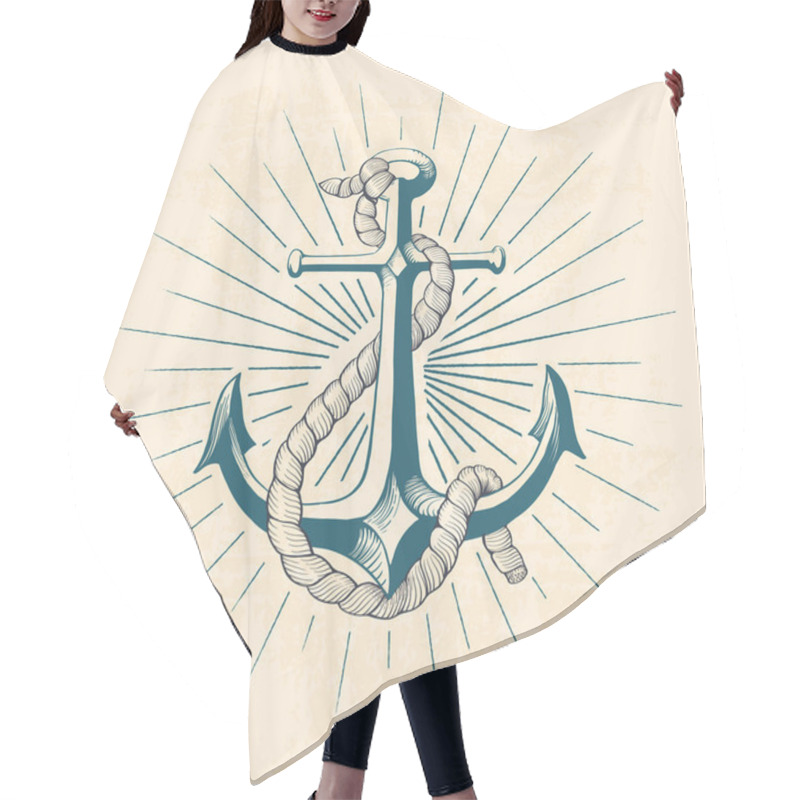 Personality  Anchor With Rope Hair Cutting Cape