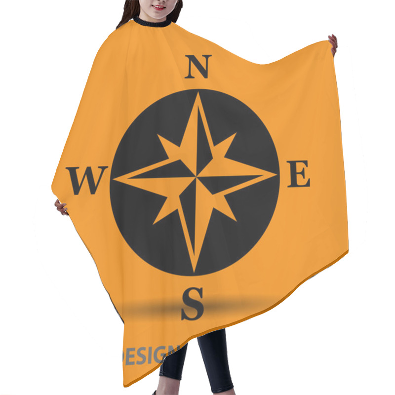 Personality  Pictograph Of Compass Icon Hair Cutting Cape