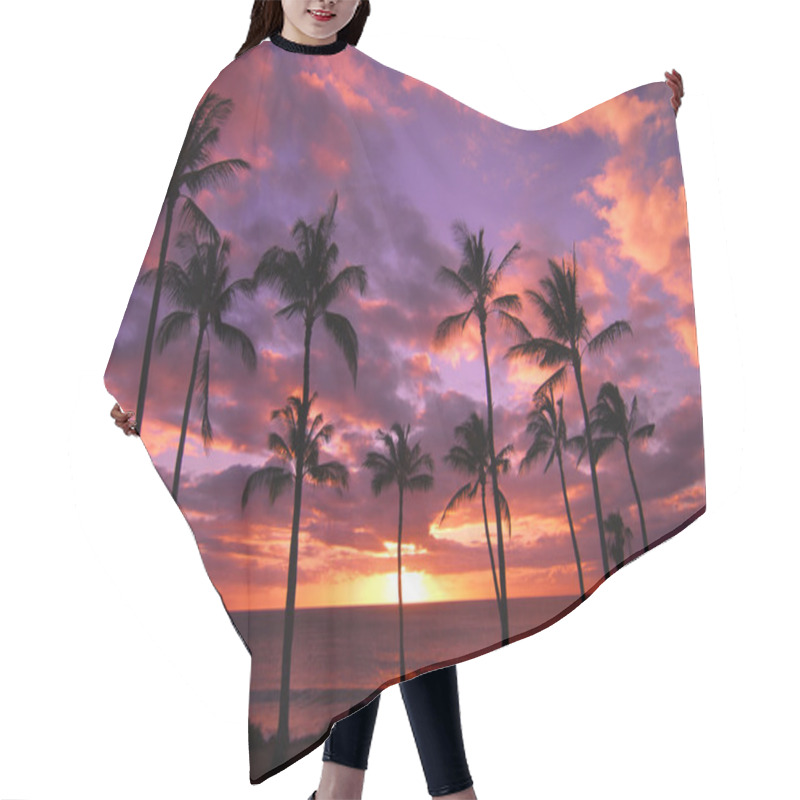 Personality  Hawaiian Sunset Molokai Hawaii Hair Cutting Cape