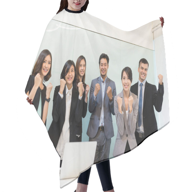 Personality  Cheerful Business People  Hair Cutting Cape