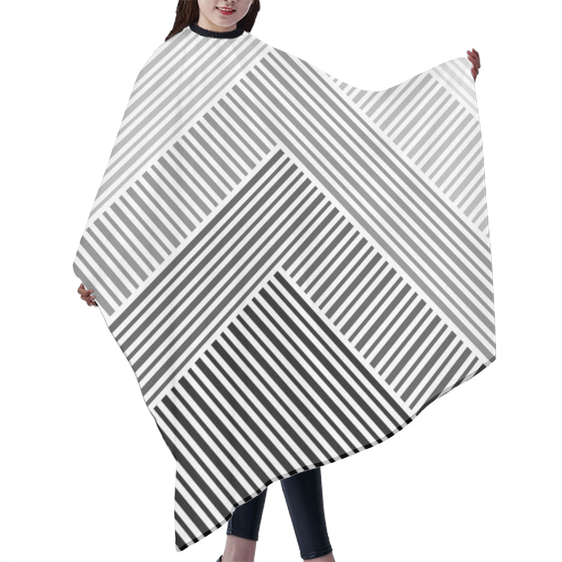 Personality  Abstract Striped Geometric Pattern Hair Cutting Cape