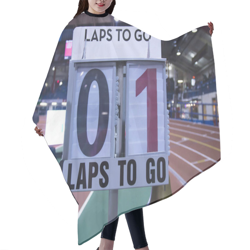 Personality  Lap Counter Shows One More Lap To Go Hair Cutting Cape