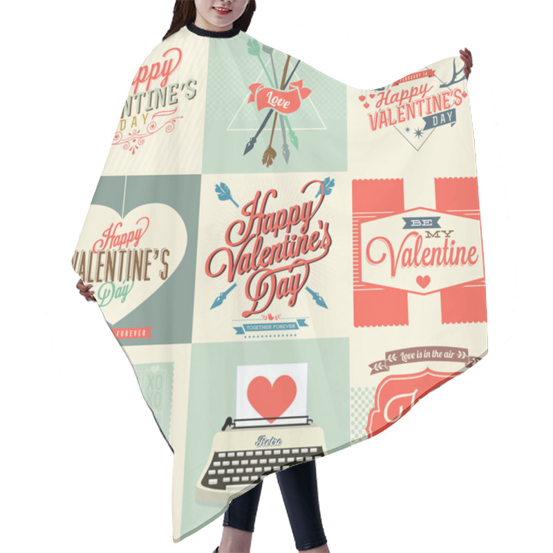 Personality  Happy Valentines Day Cards Hair Cutting Cape