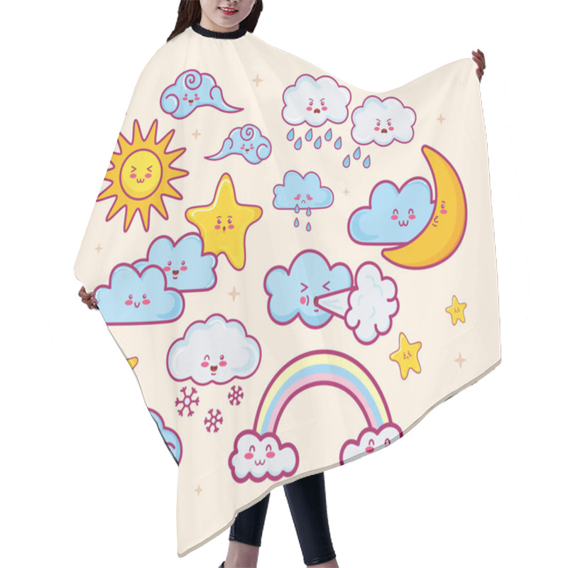 Personality  Kawaii Clouds Characters Hair Cutting Cape