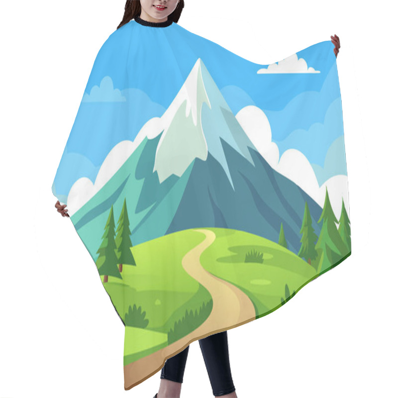 Personality  Summer Landscape Mountain Forest Sky Hair Cutting Cape