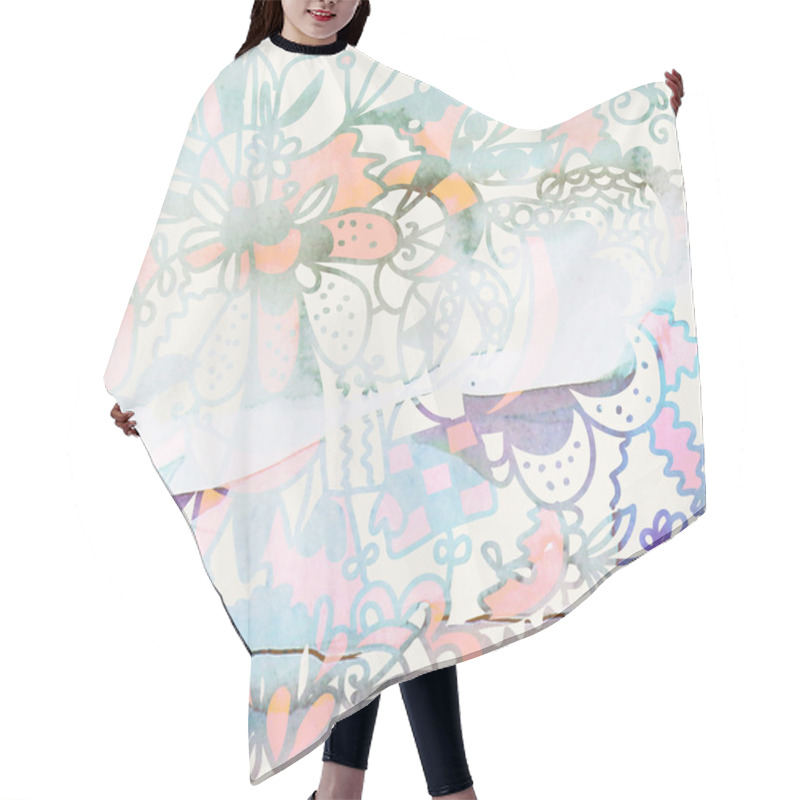 Personality  Abstract Floral Grunge Background Hair Cutting Cape