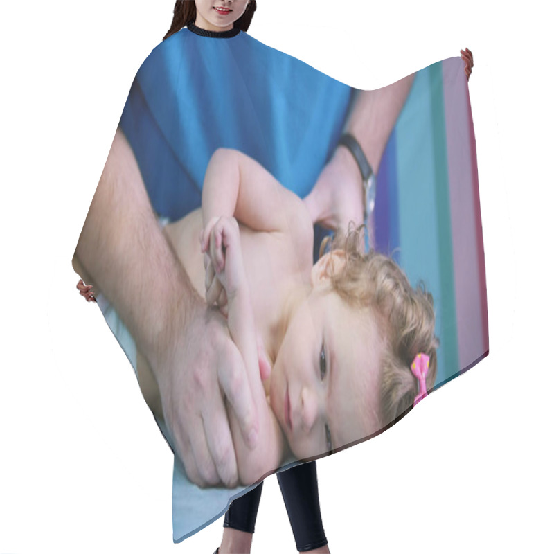 Personality  An Occupation With Baby With Cerebral Palsy. Physiotherapy Hair Cutting Cape