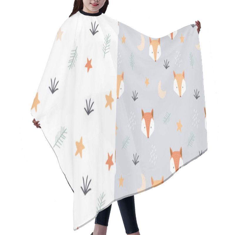 Personality  Set Of Patterns With Animals Hair Cutting Cape