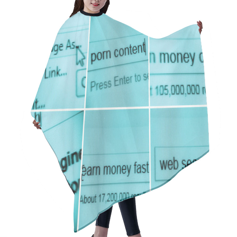 Personality  Computer Monitor Hair Cutting Cape