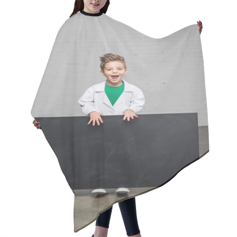 Personality  Boy Holding Blackboard   Hair Cutting Cape