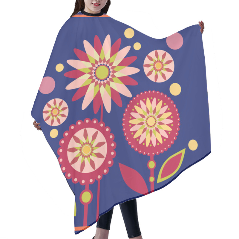 Personality  Floral Vector Pattern Background Hair Cutting Cape