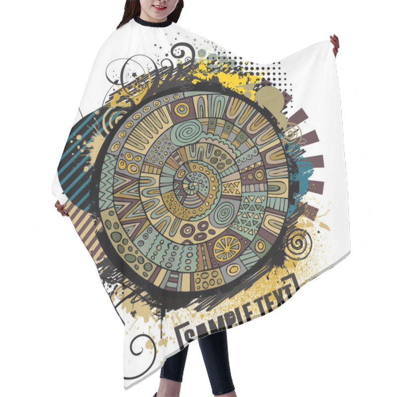 Personality  Abstract Vector Grunge Design Hair Cutting Cape