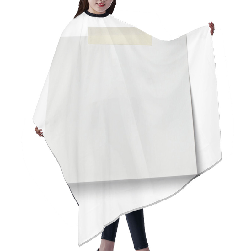 Personality  White Note Paper Message Label Business Hair Cutting Cape