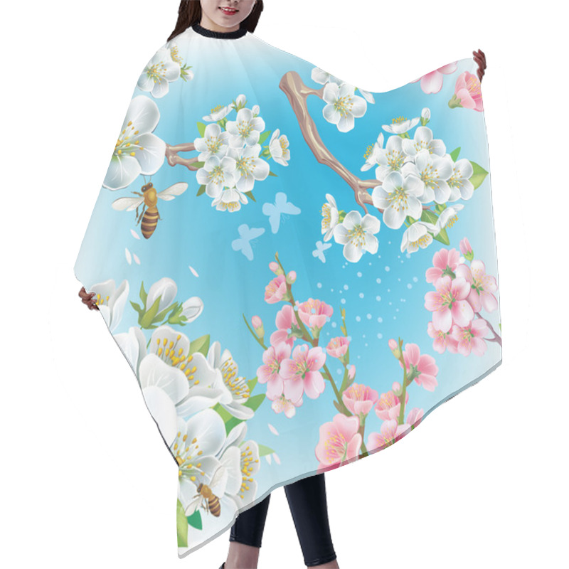 Personality  Cherry Blossom Hair Cutting Cape