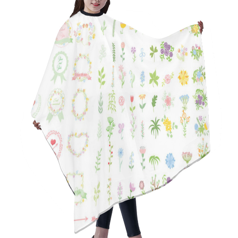 Personality  Set Of Wedding Graphic Set Hair Cutting Cape