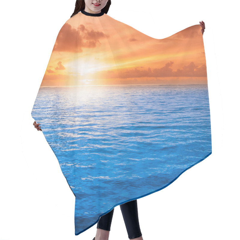 Personality  Orange Mystic Sunset Hair Cutting Cape