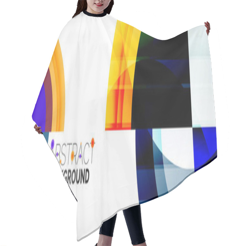 Personality  Round Shapes, Triangles And Circles. Modern Abstract Background Hair Cutting Cape