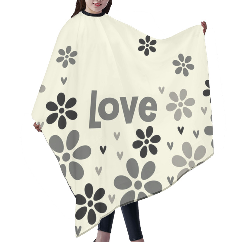 Personality  Vector Love Card Design Hair Cutting Cape