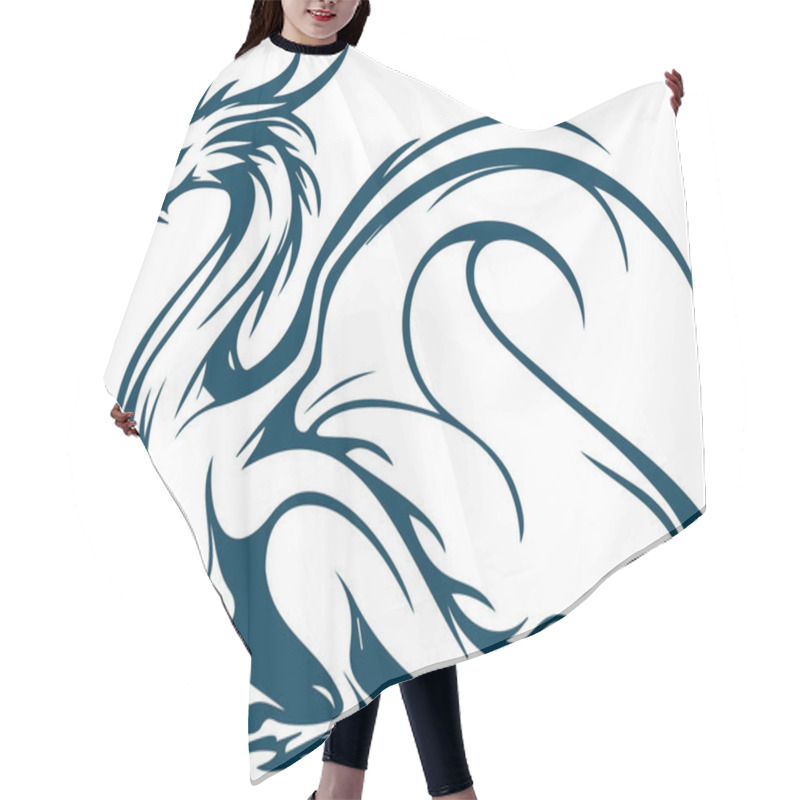 Personality  Antique Magical Dragon With Wings Portrayed In A Clean Vector Art Illustration Hair Cutting Cape