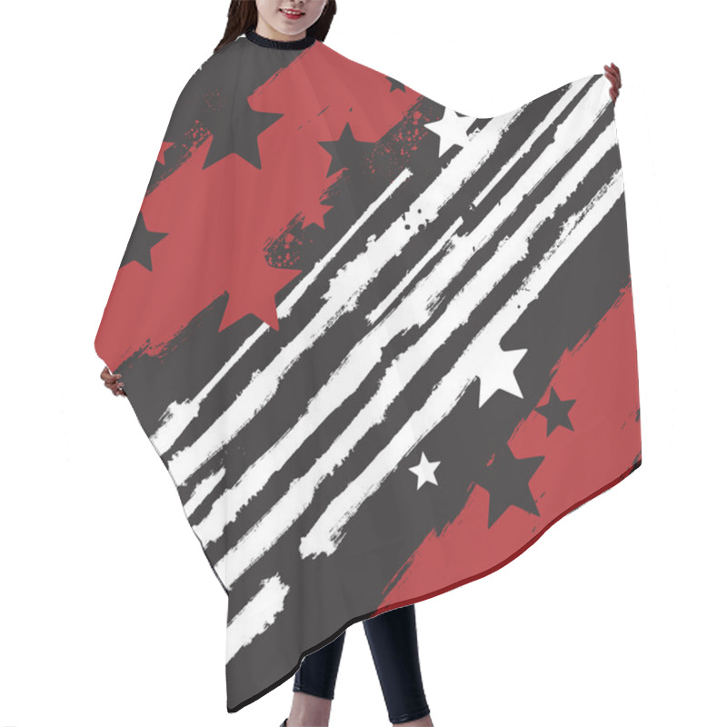 Personality  Stars And Stripes Seamless Pattern Hair Cutting Cape